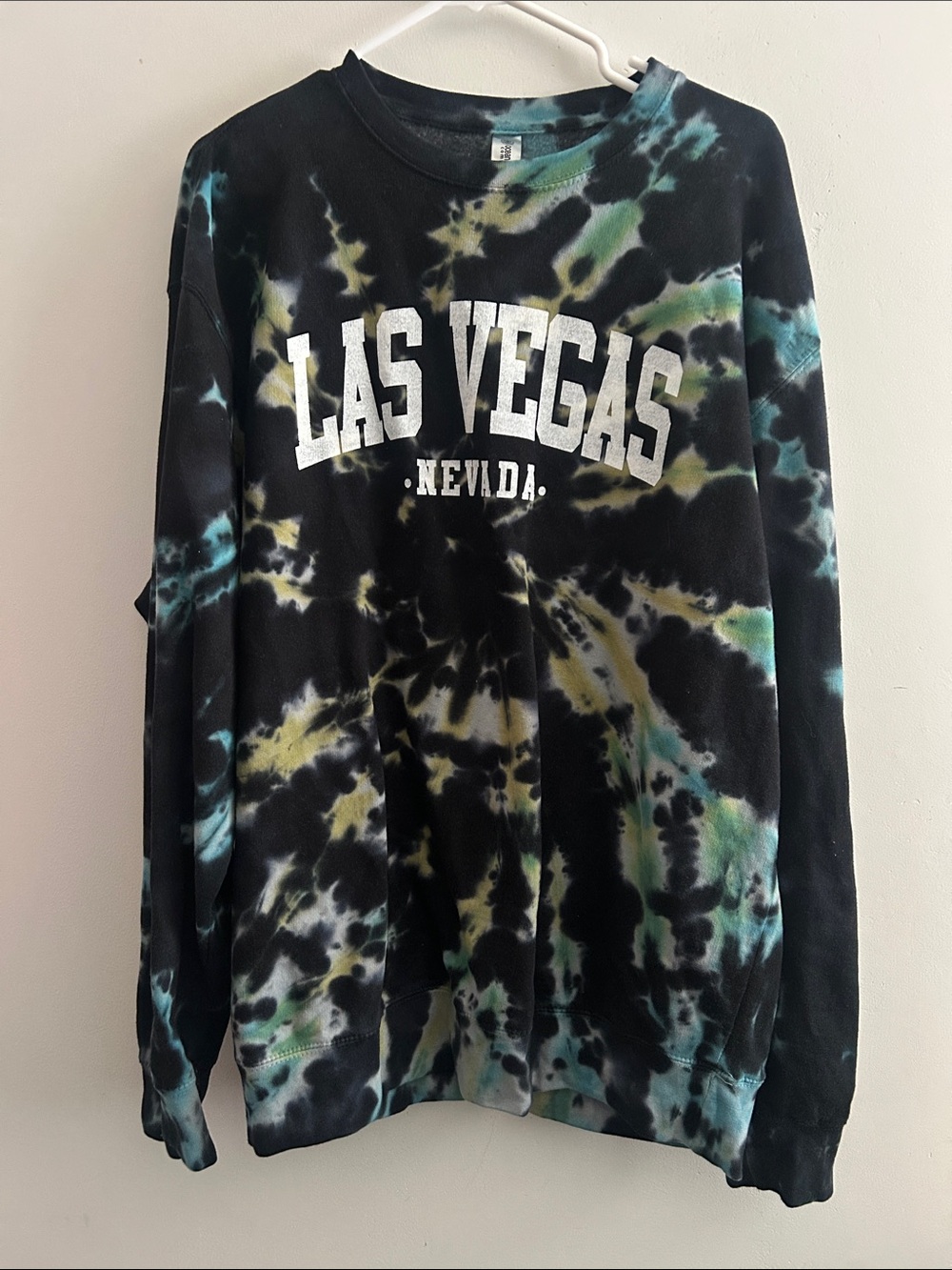 Gildan Las Vegas Tie-Dye Crewneck - Black, Green, Yellow